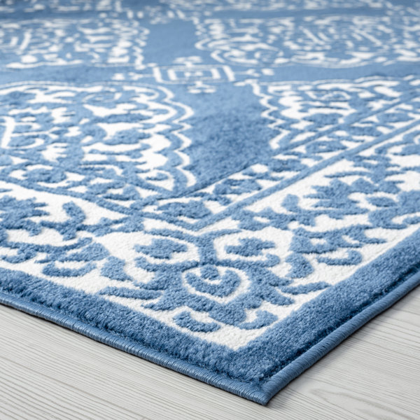 Charlton Home® Linnea Blue Rug Wayfair